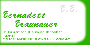 bernadett braunauer business card